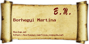 Borhegyi Martina névjegykártya